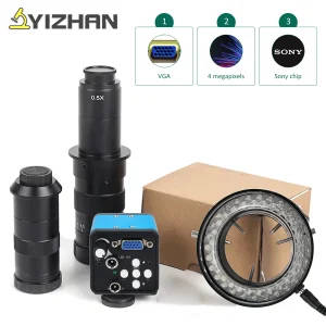 4MP VGA HD Microscope Camera Set With Zoom Lens
