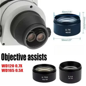 Auxiliary Objective Lens 0.5/0.7X for Stereo Microscope
