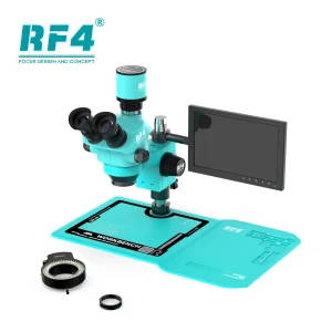 RF4 Trinocular Stereo Microscope With Camera