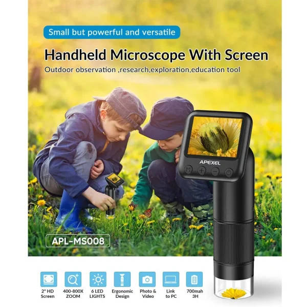 Digital Microscope: 32GB SD Card | High Definition | Handheld