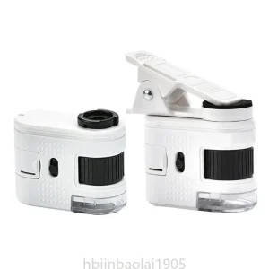 E74E 100X Portable Mini Microscope with LED & UV Clip