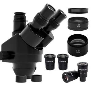 Trinocular Zoom Stereo Microscope Head 7X-180X With WF10X Eyepiece