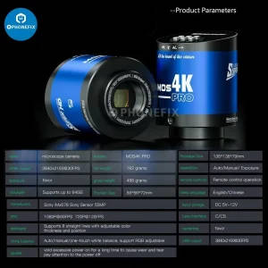 Mechanic MOS-4K Pro Trinocular Microscope Camera