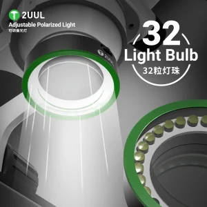 2UUL MS97 Adjustable Polarized Microscope Lamp with LED Ring Light