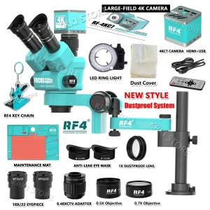 RF4 Trinocular Stereo Microscope for Soldering