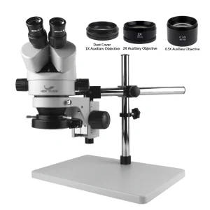 Simul-Focal Trinocular Stereo Microscope front view