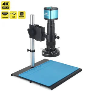 48MP 4K USB HDMI VGA Monocular Microscope Camera with 130X-180X Zoom