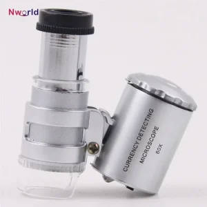 Mini Portable Microscope 60x With LED & UV Light