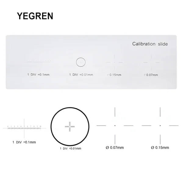 Microscope Ruler Stage Optical Stage Micrometer Calibration Slide Ruler: 0.01 Mm Stage Micrometer ...