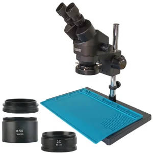 Stereo Microscope 7X-45X With LED Ring Light