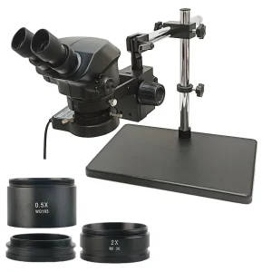 Precision-engineered 7X-50X binocular stereo microscope