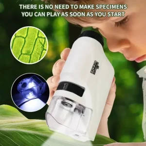 Pocket Microscope 60-120x With LED Light