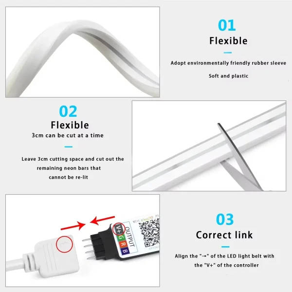 Science Led Strip RGB Neon LED Strip | Waterproof USB Lighting | Home Decor