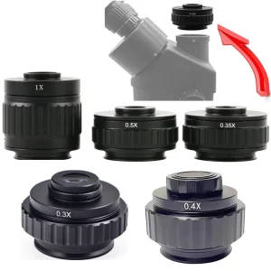 CTV 0.3X 0.35X 0.4X 0.5X 1X C-Mount Lens Adapter for Trinocular Stereo Microscope