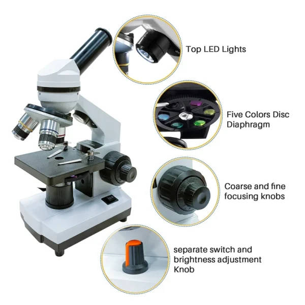 Compound Microscope With Display 2500X Compound Microscope: Biological Compound Microscope | High ...