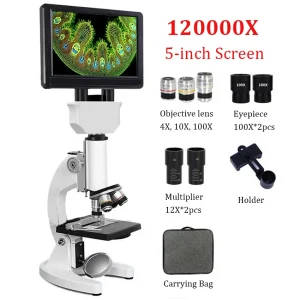 Biological Microscope 120000X With 5-Inch LCD
