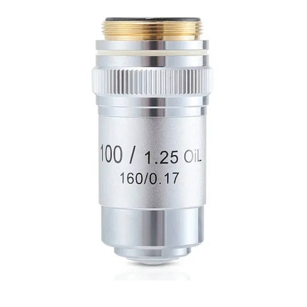 Microscope Objective Rms Thread Achromatic Objective Lens 4X 10X 20X 40X 60X 100X For Biological ...