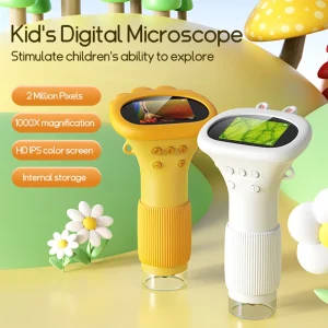 2.0 Inch Mini Pocket Microscope 1000X - Unleash Scientific Adventures for Curious Young Minds