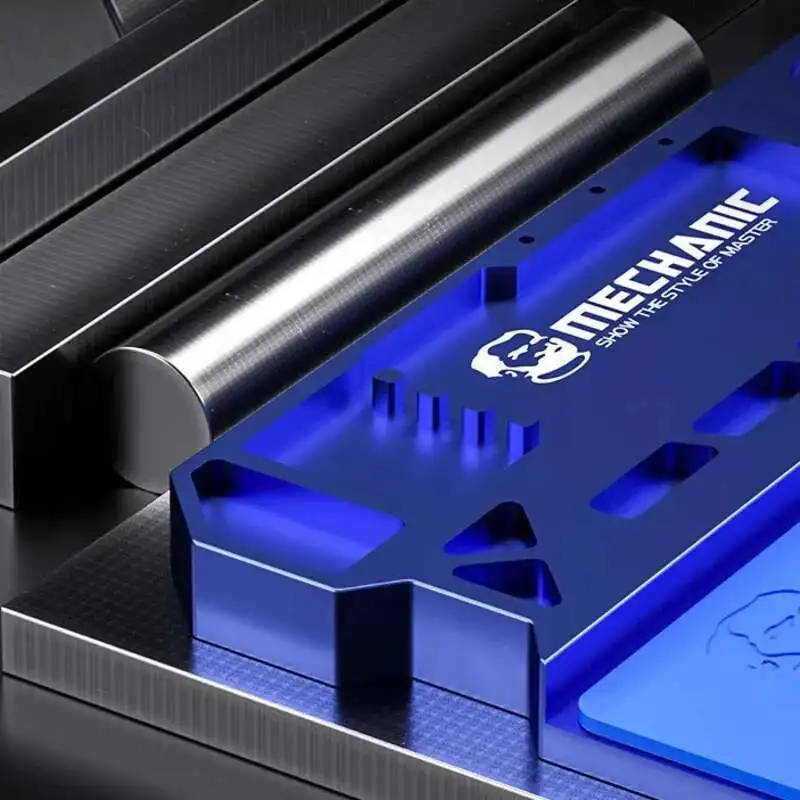 Mechanic IMat Air Aluminium Alloy Microscope Base: Heat Resistant Maintenance Tool Desk Mat for Phone PCB Repair A high heat resistant aluminium alloy microscope base, designed for efficient phone PCB repair and maintenance. A high heat resistant aluminium alloy microscope base, designed for efficient phone PCB repair and maintenance. Mechanic IMat Air Aluminium Alloy Microscope Base: Heat Resistant Maintenance Tool Desk Mat for Phone PCB Repair - Image 4