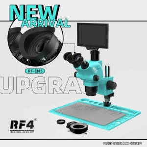 RF4 6.5X-65X Continuous Zoom Triocular Microscope
