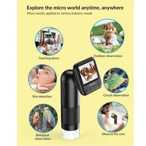 Digital Microscope: 32GB SD Card | High Definition | Handheld