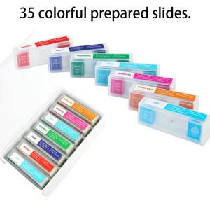 35-Piece Set of Prepared Microscope Specimen Slides