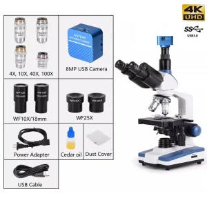 Biological Compound Microscope 2500X With USB and 3D Stage