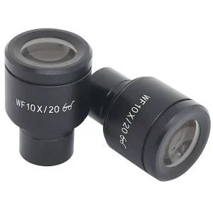 WF10X High Eye Point Wide Field Microscope Eyepiece: 20mm Field of View, 23.2mm Mounting