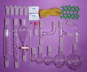 17-Piece Organic Chemistry Lab Glassware Kit