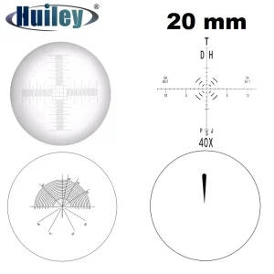 Microscope Eyepiece Micrometer 20mm With Various Calibration Scales