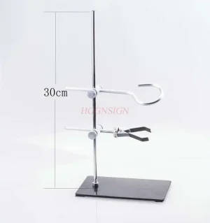 Mini Iron Stand for Laboratory Use - 30cm Height, Square Seat Bracket