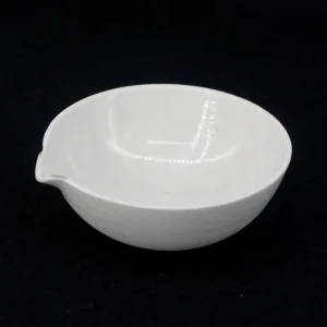 Ceramic Evaporating Dish 100ml Round Bottom With Spout