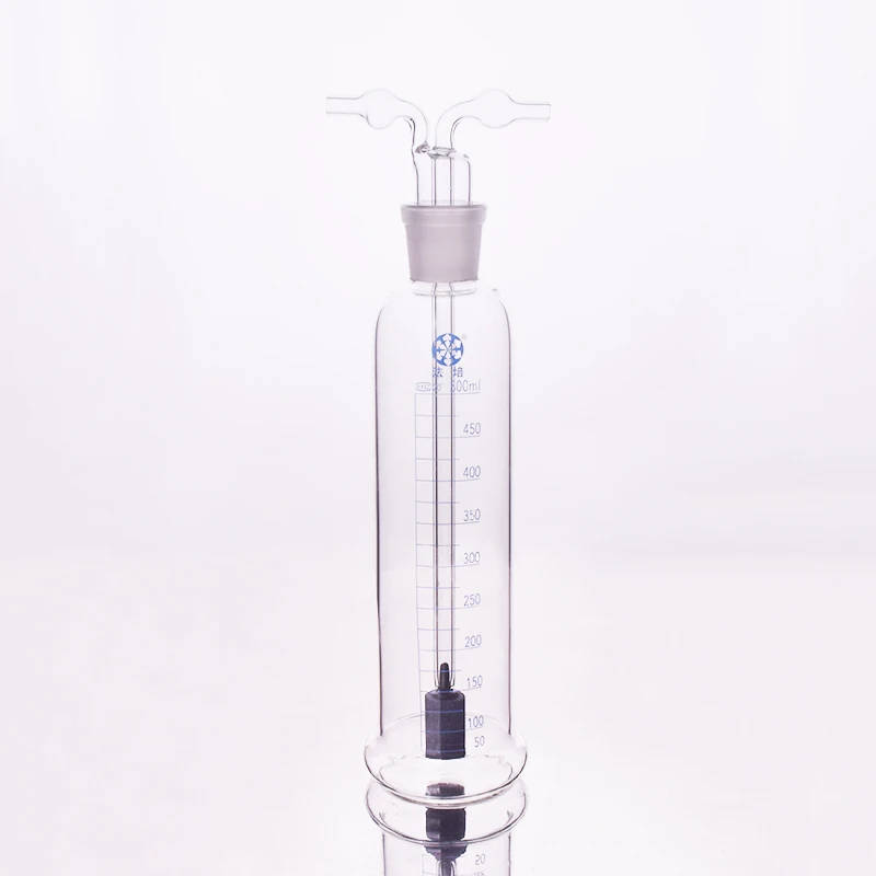 FAPE Lab Glass Gas Bottle Washing Cylinder with Aeration Stone Durable, borosilicate glass washing cylinder with aeration stone for efficient cleaning. Available in 10ml, 25ml, 50ml, 100ml, 150ml, 250ml, and 500ml capacities. Durable, borosilicate glass washing cylinder with aeration stone for efficient cleaning. Available in 10ml, 25ml, 50ml, 100ml, 150ml, 250ml, and 500ml capacities. FAPE Lab Glass Gas Bottle Washing Cylinder with Aeration Stone - Image 2