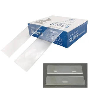 50-Piece Pack of Single/Double Concave Microscope Glass Slides