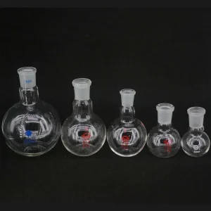 Borosilicate Glass One Mouth Short Neck Flat Bottom Flasks