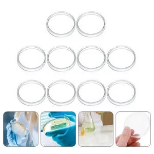 60mm Plastic Petri Dishes With Lids, Pack of 10