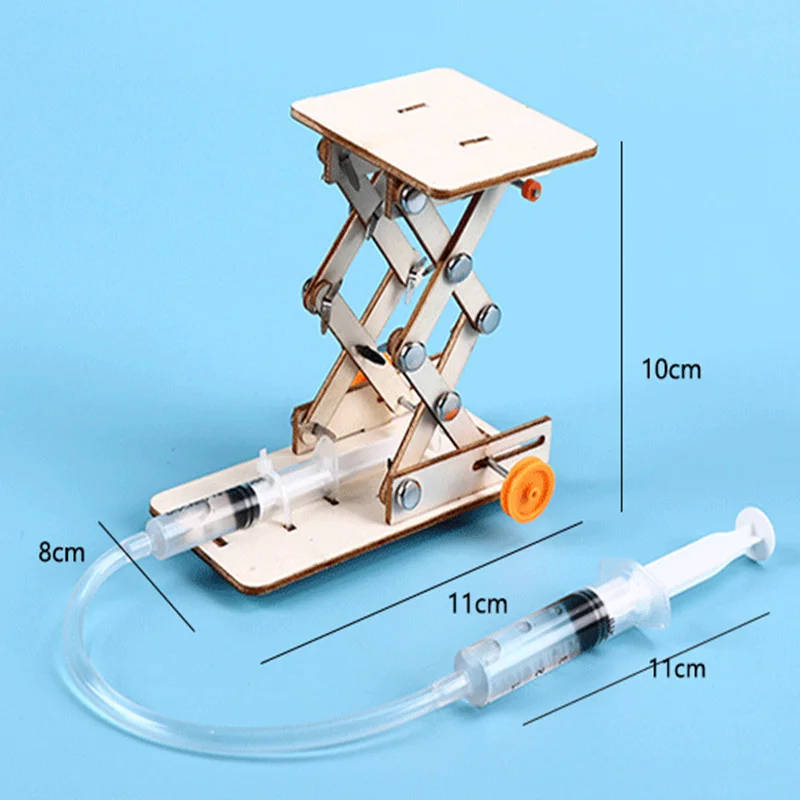 Hydraulic Elevator Platform Model - Educational STEM Kit for Physics and Engineering Developed for educational institutions, this hydraulic elevator model is a comprehensive STEM kit that enables students to explore the principles of hydraulics and atmospheric pressure through hands-on experimentation. Developed for educational institutions, this hydraulic elevator model is a comprehensive STEM kit that enables students to explore the principles of hydraulics and atmospheric pressure through hands-on experimentation. Hydraulic Elevator Platform Model - Educational STEM Kit for Physics and Engineering - Image 5