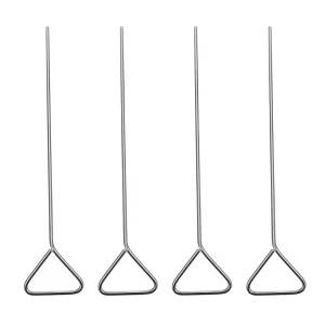 4-Piece Reusable Stainless Steel Cell Spreader Set for Laboratory and Teaching Use
