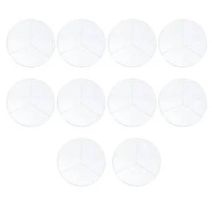 Three Compartment Transparent Petri Dishes With Lids