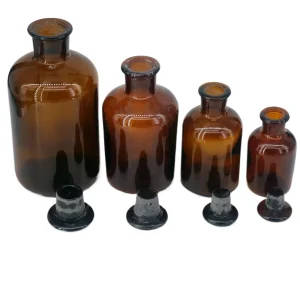 Brown Glass Laboratory Bottles With Stopper
