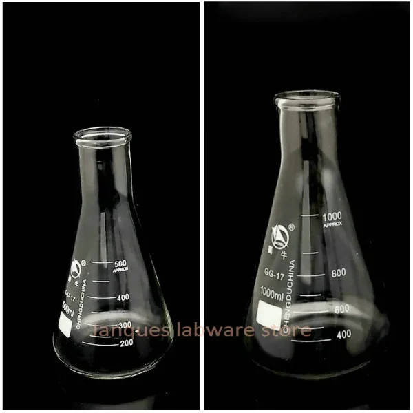 Borosilicate Glass Conical Flask: Chemical Laboratory Glassware ...