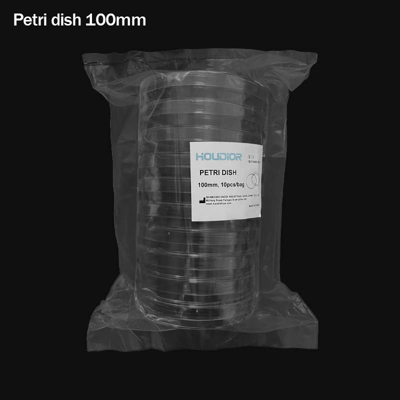 100mm Disposable Plastic Petri Dishes - Pack of 10 Sterile, high-quality 100mm petri dishes made from pure polystyrene for laboratory use, ideal for bacterial culture and inoculation. Sterile, high-quality 100mm petri dishes made from pure polystyrene for laboratory use, ideal for bacterial culture and inoculation. 100mm Disposable Plastic Petri Dishes - Pack of 10