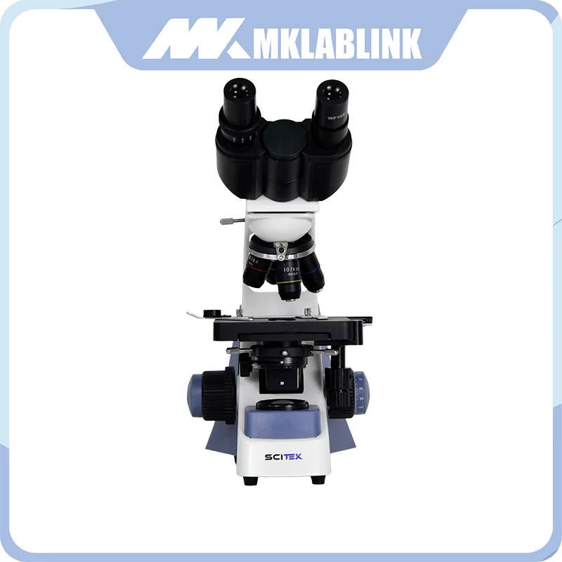 MKM-B500E Biological Microscope with Binocular Head and Double-Layer Mechanical Stage High-performance biological microscope designed for educational and research institutions in the UK, featuring a binocular head and advanced mechanical stage. High-performance biological microscope designed for educational and research institutions in the UK, featuring a binocular head and advanced mechanical stage. MKM-B500E Biological Microscope with Binocular Head and Double-Layer Mechanical Stage - Image 2