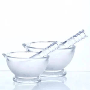 1 Set Laboratory Glass Mortar and Pestle (30mm-130mm) for Chemistry Experiments