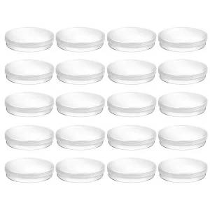 30pcs 90mm Plastic Petri Dishes With Transparent Lids