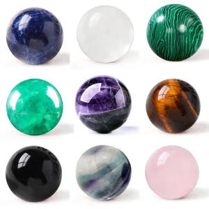 30mm Polished Natural Crystal Ball for Educational and Decorative Use