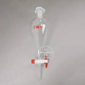 Pear-Shaped Glass Separatory Funnel