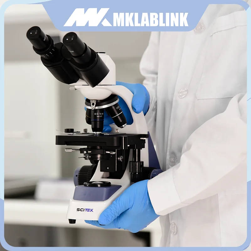MKM-B500E Biological Microscope with Binocular Head and Double-Layer Mechanical Stage High-performance biological microscope designed for educational and research institutions in the UK, featuring a binocular head and advanced mechanical stage. High-performance biological microscope designed for educational and research institutions in the UK, featuring a binocular head and advanced mechanical stage. MKM-B500E Biological Microscope with Binocular Head and Double-Layer Mechanical Stage - Image 4