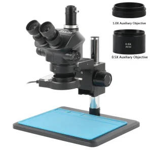 Eakins 7X-50X Trinocular Stereo Microscope With 0.5X Auxiliary Lens