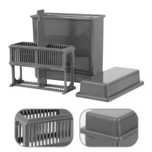 24 Slot Microscope Slides Staining Rack and Jar Kit